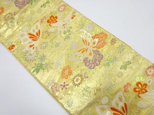 鳳凰に蝶・花模様織出し袋帯